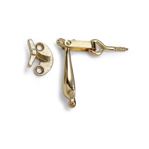 Fönsterlås 1324 Droppen Olackad Polerad Mässing